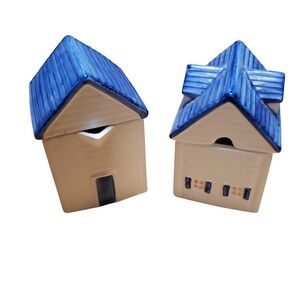 Swid Powell Justin Terzi South Shore Blue Roof Ceramic House cream and sugar set
